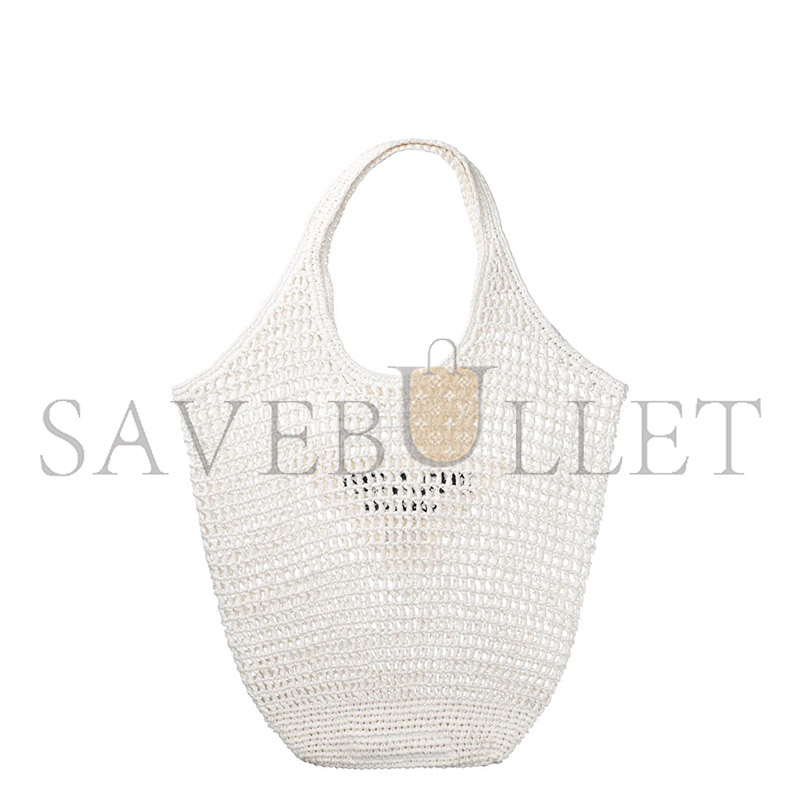 Pra*a triangle logo bucket tote raffia blue 1bg424 (53*40cm)